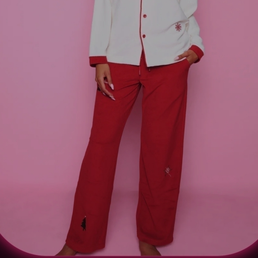 Voight Unisex Holiday Christmas Wide Leg Pajama Pants. Size Medium. New.Variou — image 3 of 8
